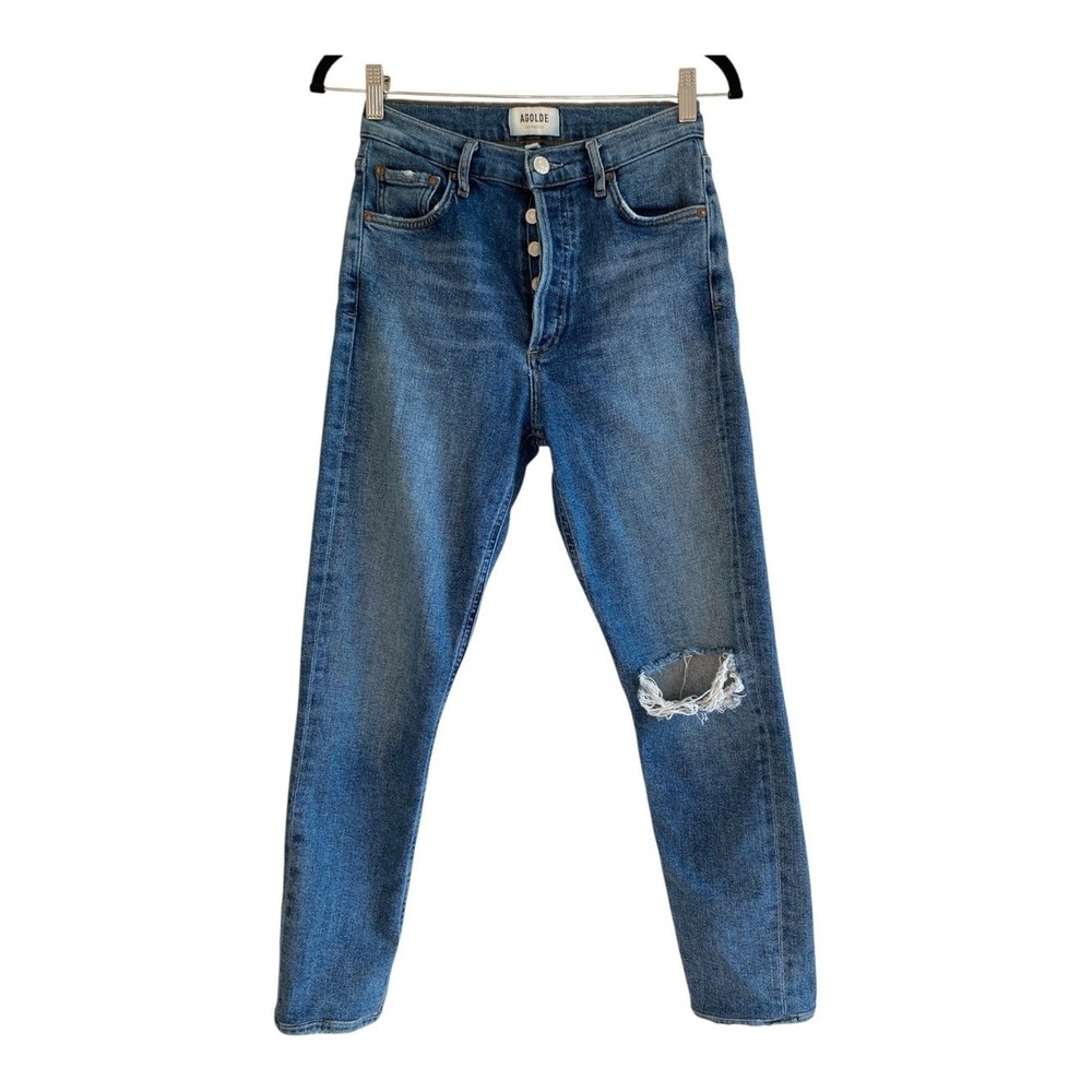 Agolde M Elaine Benes Off-Duty Action Sarah Conor Button-Fly 90s Grunge Jeans